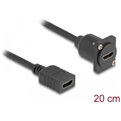 Cavo Hdmi Tipo D Femmina-femmina Nero Da 20 Cm - Foto 4