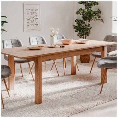 Tavolo Da Pranzo Allungabile In Stile Scandinavo, Legno Per 10 Persone Skadar - Foto 8