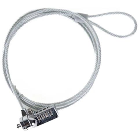 Secure 4D Cavo di Sicurezza da 1,5 m Colore Argento - Foto 1