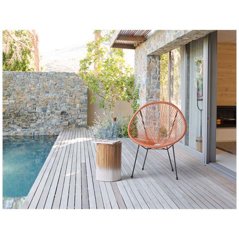 Sedia Spaghetti Rattan Arancione Acapulco Ii - Foto 1