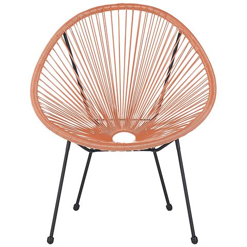 Sedia Spaghetti Rattan Arancione Acapulco Ii - Foto 6