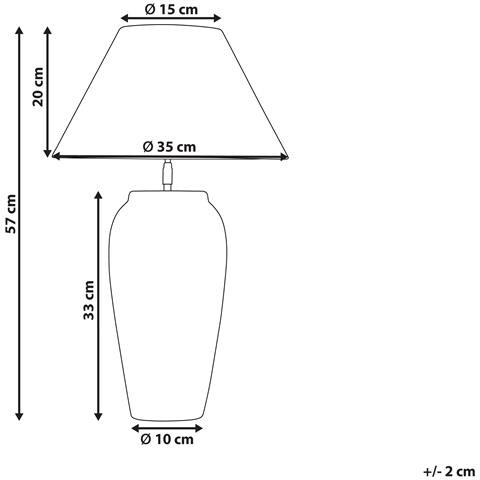 Lampada Da Tavolo Amblo Ceramica Bianco Sporco - Foto 9
