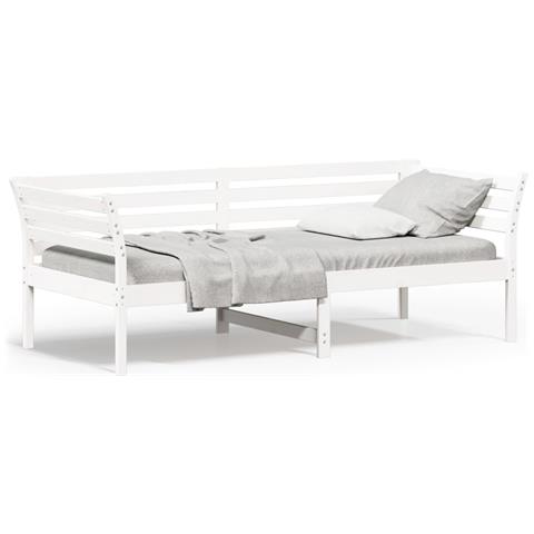 Dormeuse Bianca 90x200 Cm In Legno Massello Di Pino - Foto 1