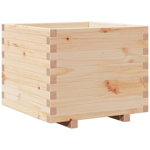Fioriera Da Giardino 60x60x49,5 Cm In Legno Massello Di Pino - Foto 2