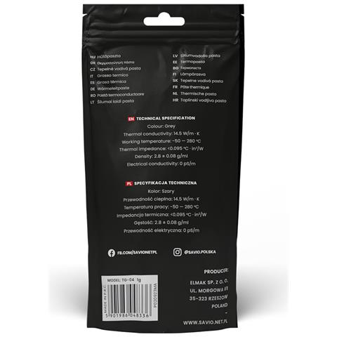 TG-04 compontente del dissipatore di calore Pasta termica - Foto 2