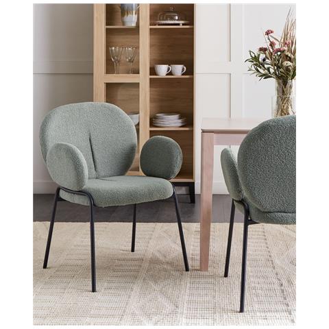 Sedia Da Pranzo Set Di 2 Verde Scuro Ely - Foto 1