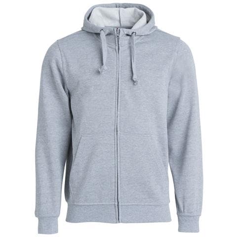Basic Hoody Full Zip Men Grigio Melange S - Foto 1