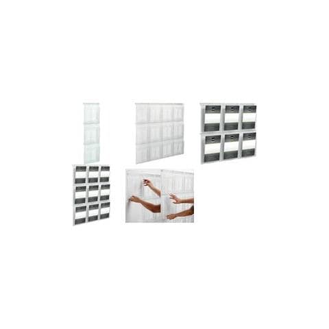 Wanddisplay ""the Placativ"", 9 X Din A4 Hoch, Glasklar Aus Polystyrol, Fachmae: (b) 245 X (t) 35 X (h) 235 Mm, - 1 Stck (h6812102) - Foto 1