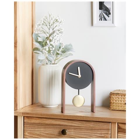 Orologio Blatten Fibra A Media Densità (mdf) Nero - Foto 1