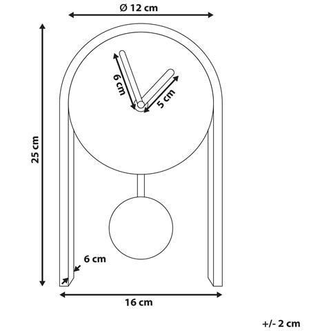 Orologio Blatten Fibra A Media Densità (mdf) Nero - Foto 6