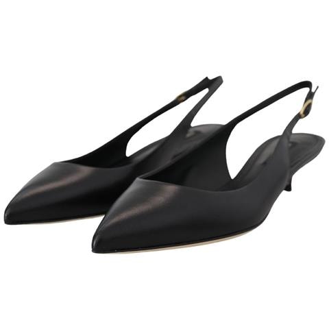 Scarpe Dã©colletã© Con Tacco In Pelle Nera - Eu38.5/us8 - Foto 5