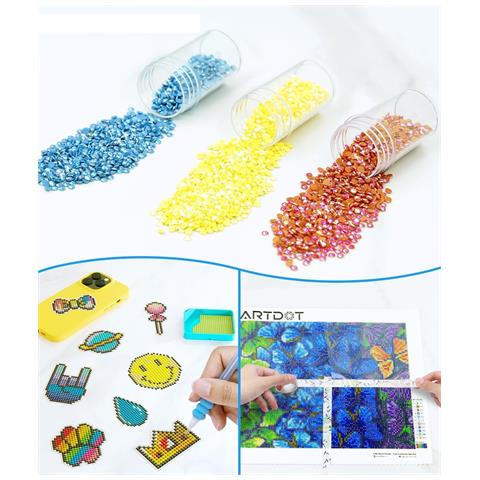 Set Di Pittura A Diamante Immagine 25 X 50 Cm Farfalle Colorate - Foto 4