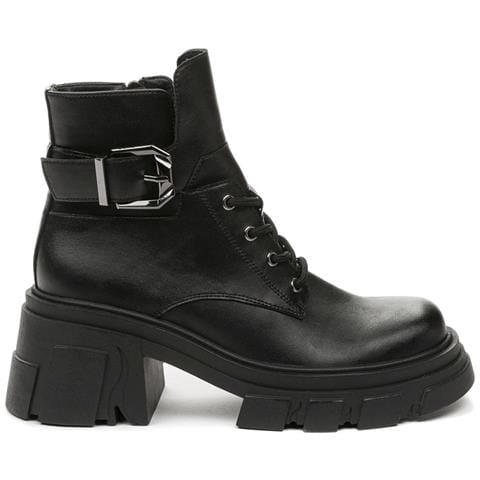 Black Casual Closed Booties Stivaletti Sintetico E Tessile Scarpe Donna Nero Eu 36, 848071/10-01 - Foto 2