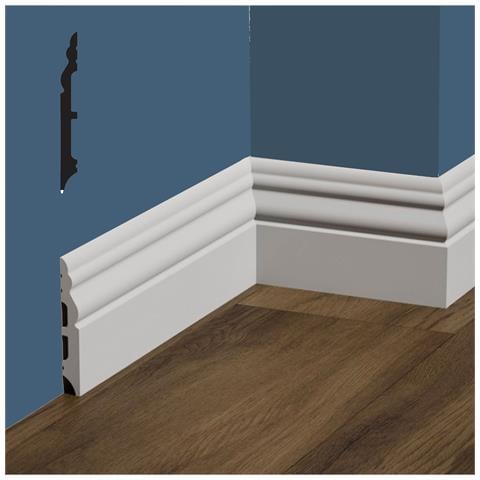 Bancale Da 67,2ml Di Battiscopa Ducale In Polimeri Feelingwood-hd 127x14mm - Bianco - Foto 1