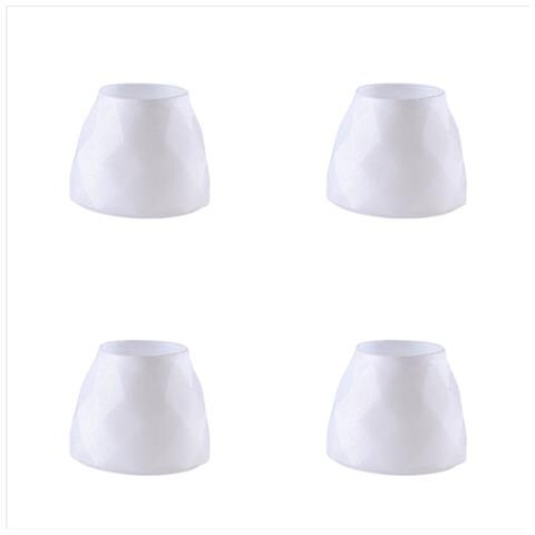 4 Pezzi Proteggi Gambe Sedie In Silicone, Proteggi Pavimento Per Gambe Mobili Per Pavimenti In Legno White - Foto 1