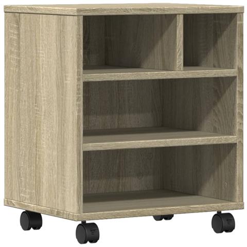 Supporto Per Stampante Con Ruote Rovere Sonoma 41x32x48 Cm - Foto 2