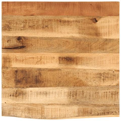Piano Tavolo 80x80x3,8cm Bordi Vivi Legno Massello Mango Grezzo - Foto 1