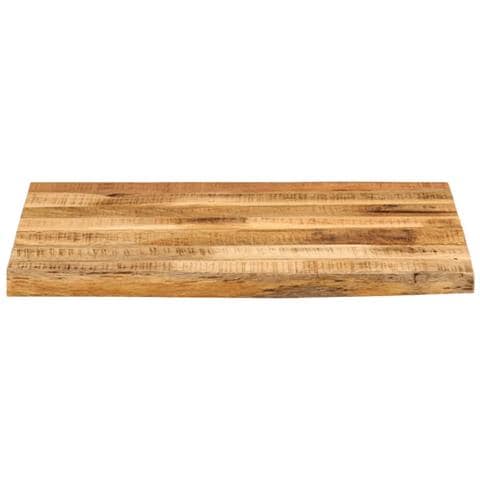 Piano Tavolo 80x80x3,8cm Bordi Vivi Legno Massello Mango Grezzo - Foto 3