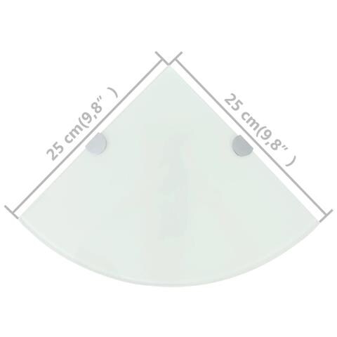 Lusso Casadino -  Scaffali Angolari 2 Pz Supporti Cromati E Vetro Bianco 25x25 Cm - Foto 7