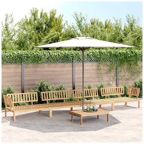 Lusso Casadino -  Set Divano Pallet Da Giardino 5 Pz In Legno Massello Di Acacia - Foto 8