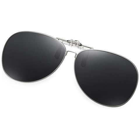 Occhiali Da Sole Clip-on - Occhiali Polarizzati Per La Guida Black+grey - Foto 1