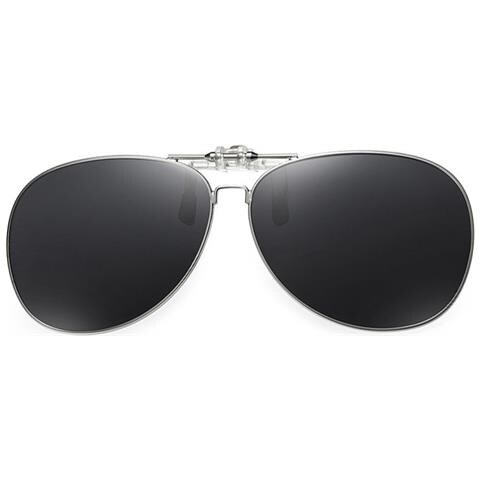 Occhiali Da Sole Clip-on - Occhiali Polarizzati Per La Guida Black+grey - Foto 2