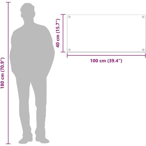 Schienale Cucina Grigio Chiaro 100x40x0,6 cm in Vetro Temperato - - Foto 5