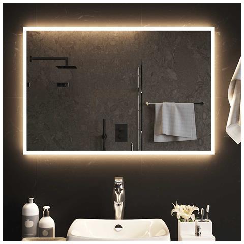 Lusso Casadino -  Specchio Da Bagno Con Luci Led 90x60 Cm - Foto 6