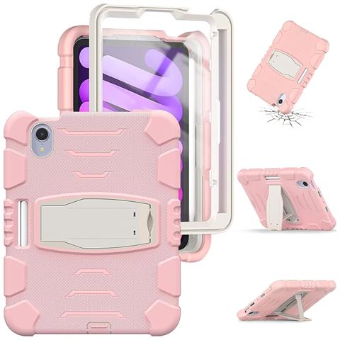 Custodia Per Ipad Pro 12.9” Armata Con Supporto E Alloggiamento Per Stilo Rosa - Foto 1