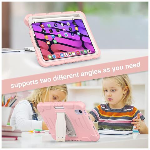 Custodia Per Ipad Pro 12.9” Armata Con Supporto E Alloggiamento Per Stilo Rosa - Foto 2
