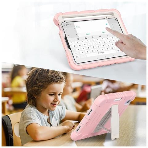 Custodia Per Ipad Pro 12.9” Armata Con Supporto E Alloggiamento Per Stilo Rosa - Foto 3