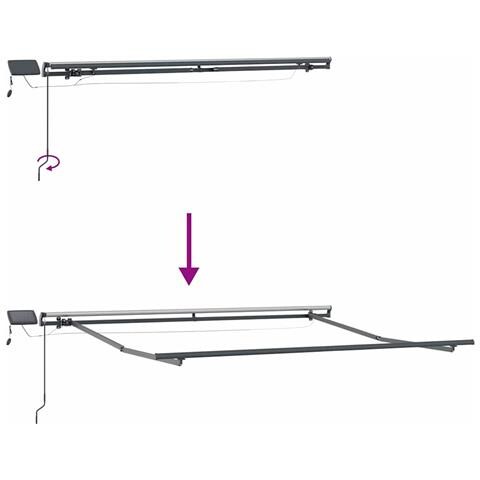 Tenda da Sole con Antracite 3 x 2,5 m Metallo - Foto 9