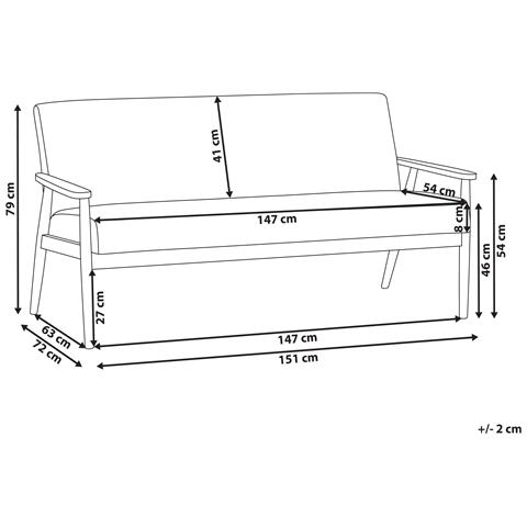 Divano 3 Posti Esrum Tessuto Marrone Scuro /verde - Foto 8