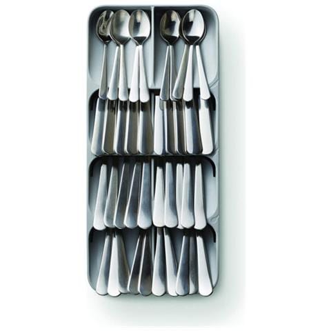 Organizzatore Posate Compatto Drawerstore Grande 48 Scomparti Conservazione Efficiente Design Grigio Ideale Per Cassetti Da Cucina - Foto 2