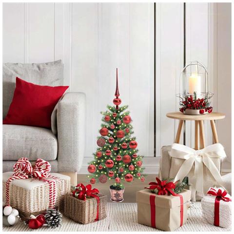 Albero di Natale con 150 LED con supporto Verde 65 cm PE - Foto 2