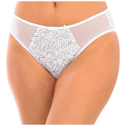 Slip Da Donna Con Tulle Plumetis, Generoso Cotone Biologico D0asg - Foto 1