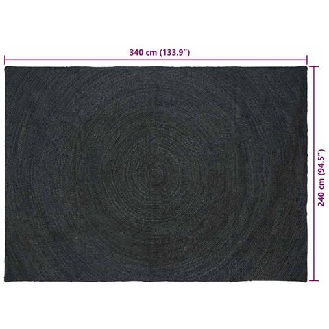 Tappeti per area Rettangolare Grigio scuro 240 x 340 cm Juta - Foto 9