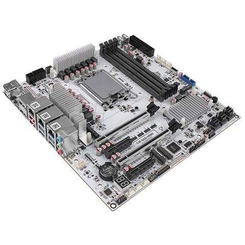 W680 12-Bay NAS Server Motherboard Intel 12th / 13th / 14th Gen DDR5 10G RJ45 LAN 3*NVMe Type-C 10Gbps M-ATX Mainboard - Foto 2