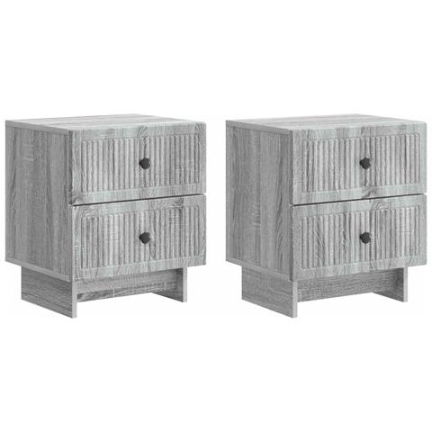 Armadio da Notte 2 pcs Grigio Sonoma 43 x 34,5 x 47,5 cm - Foto 1