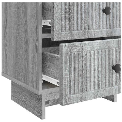 Armadio da Notte 2 pcs Grigio Sonoma 43 x 34,5 x 47,5 cm - Foto 9