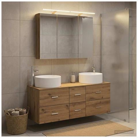 Set di mobili per il bagno 4 pcs Rovere Artigianale - Foto 2