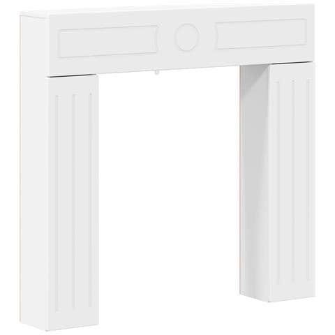 Cornice per camino Bianco 102 x 18 x 100,5 cm - Foto 1
