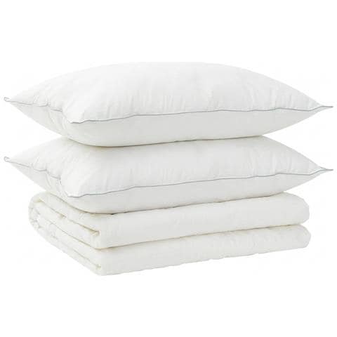 Set di piumone e cuscini 3 pz 155x220 cm Estate 140 GSM Lana - Foto 1