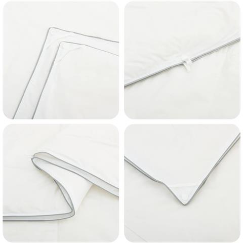 Set di piumone e cuscini 2 pz 137x200 cm 4 stagioni 140+220 GSM - Foto 2