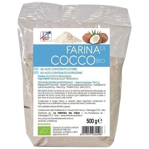 Fsc Farina di Cocco Bio Ad Alto Contenuto di Fibra 500 g - Foto 1