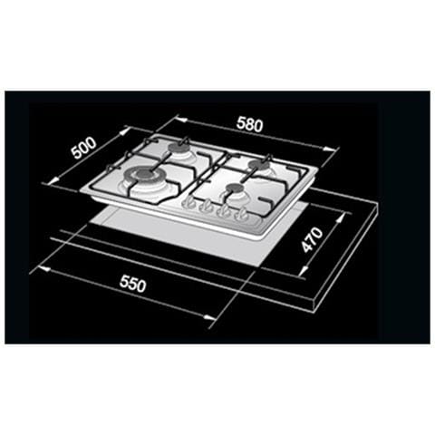 Piano Cottura IF46ASDVSP a Gas 4 Fuochi Gas Colore Inox - Foto 3