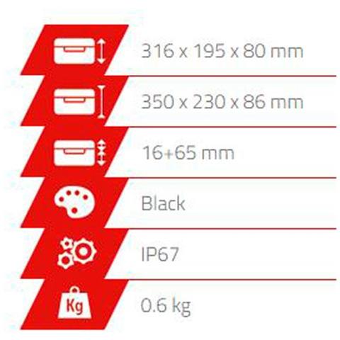 Contenitori Stagni Grip 004v Borse E Zaini 31.6 X 19.5 X 8.0 Cm - Foto 2