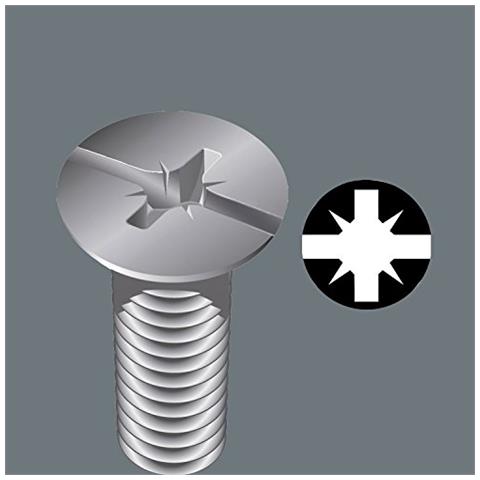 165 E PZ / S VDE Giravite Isolato per viti PlusMinus (Pozidriv / a taglio) con lama di diametro Ridotto, PZ / S # 2 x 100 mm - Foto 3