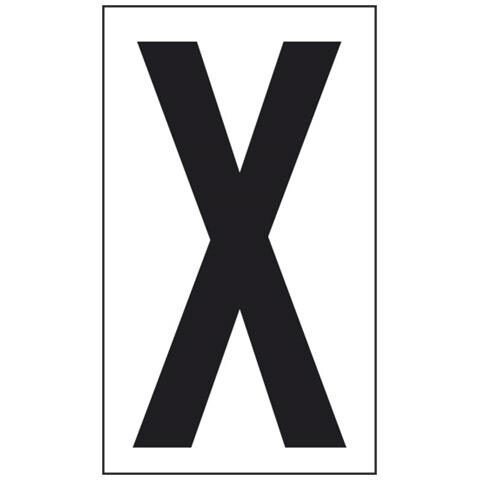 Adesivo Lettera X Abitazioni Uffici Luoghi Pubblici 10cmx5,6cm - Foto 1