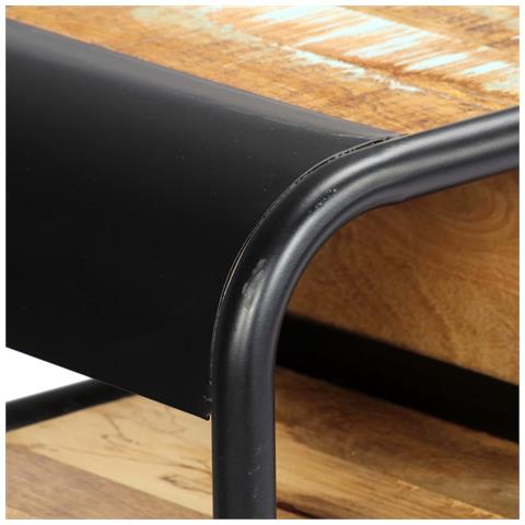 Tavolo Consolle 118x30x75 Cm In Legno Massello Di Recupero - Foto 10